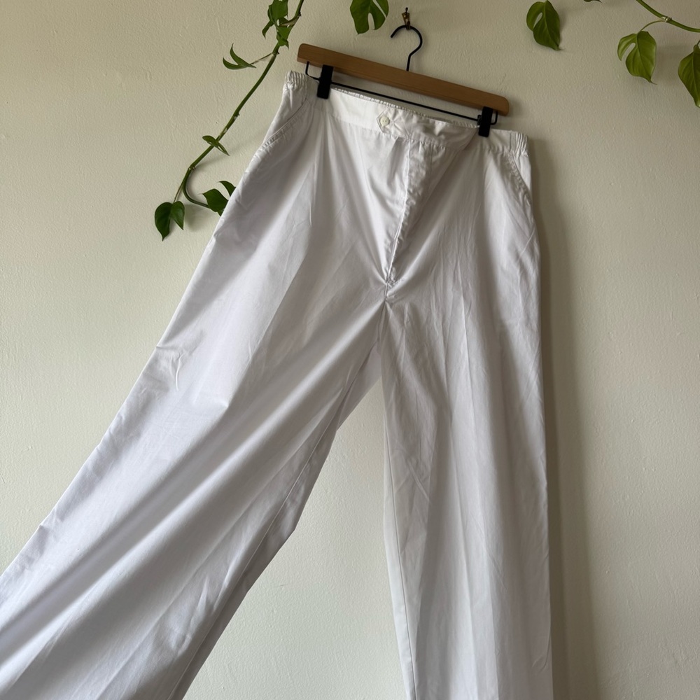 Dior White Cotton Pants Size XL